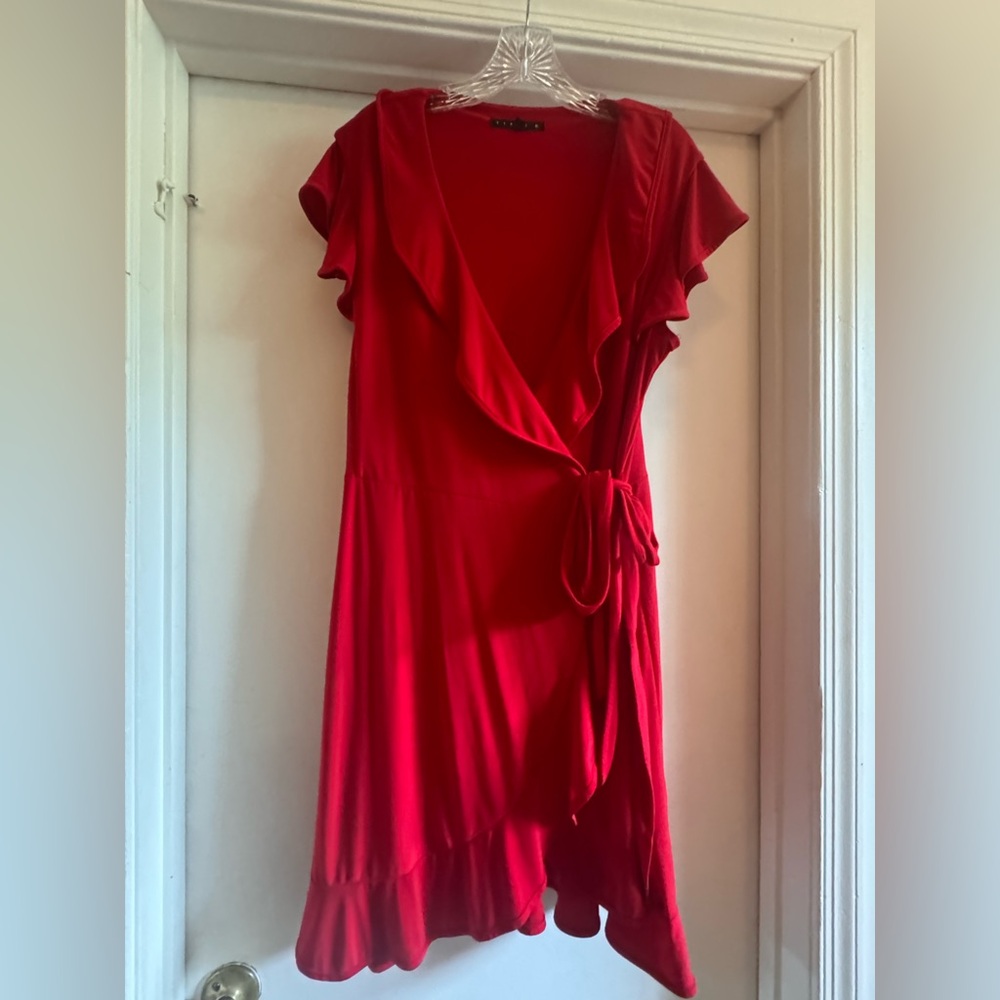 Tiana B. Vibrant Red High Low Dress